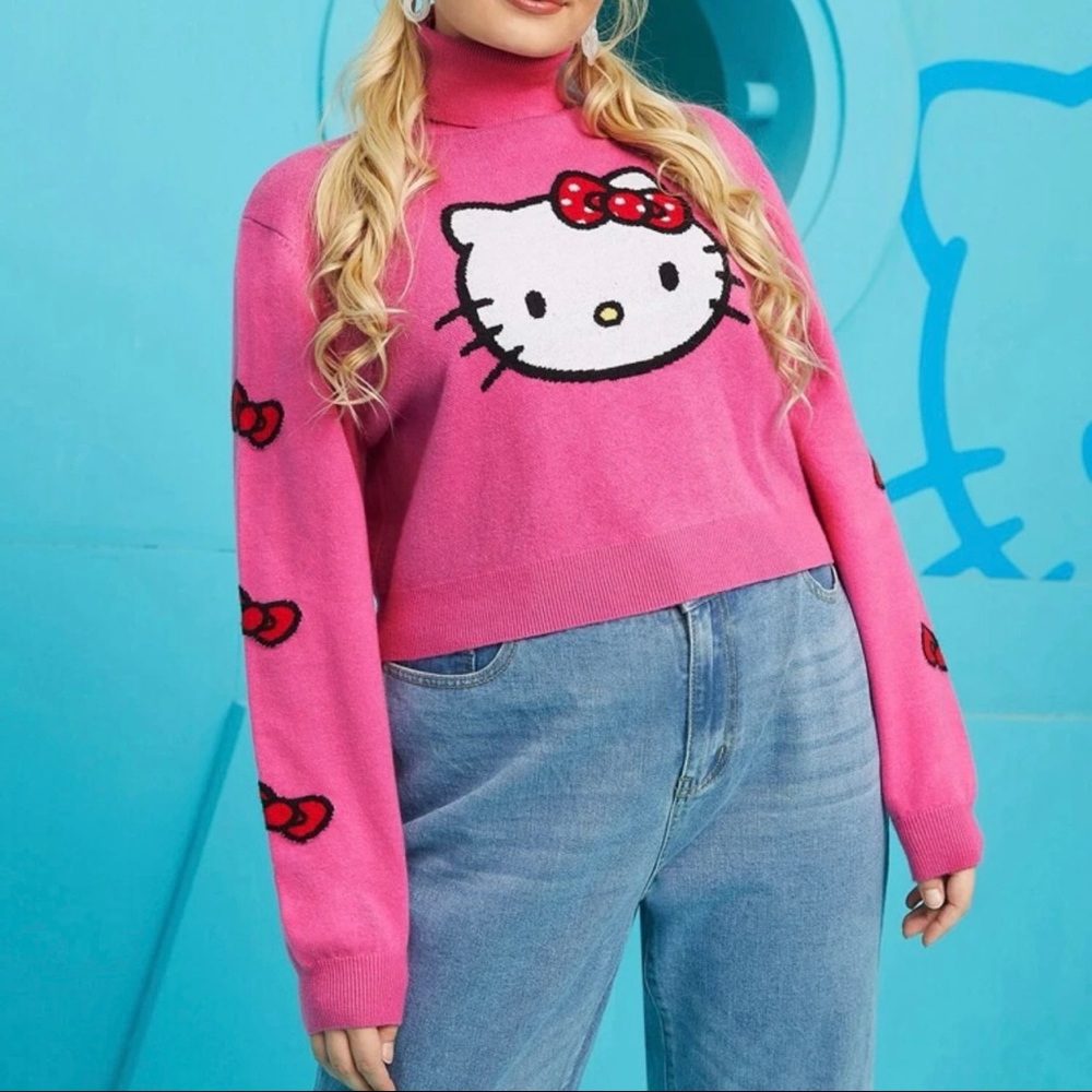 Hello kitty crop sweater